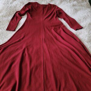 Nordstrom size S long-sleeve pull-on flared midi dress. Loose-fitting.